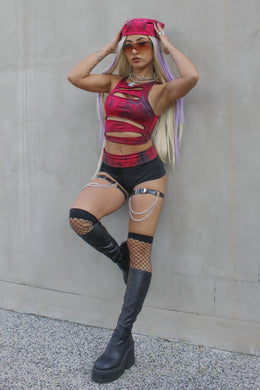 Eternal Flame Fold Over Shorts